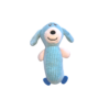 Hundelegetøj lyseblå bamse med piv 13x23cm