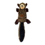 Hundelegetøj plys leopard knitrende hale 56x20cm