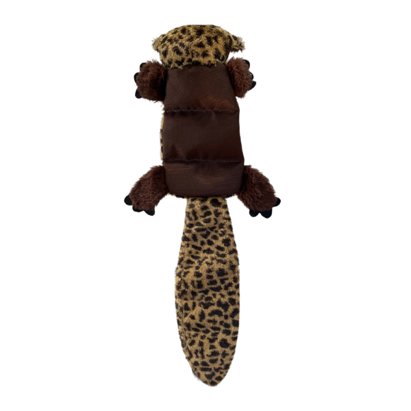 Hundelegetøj plys leopard knitrende hale 56x20cm