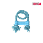 KONG Goodie-Bone™ hvalpelegetøj gummikødben reb lyseblå
